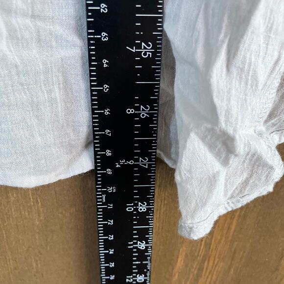 Free People Womens Blouse Purple Gray V Neck Pleated Ruffles Loose Fit XS - Picture 8 of 11